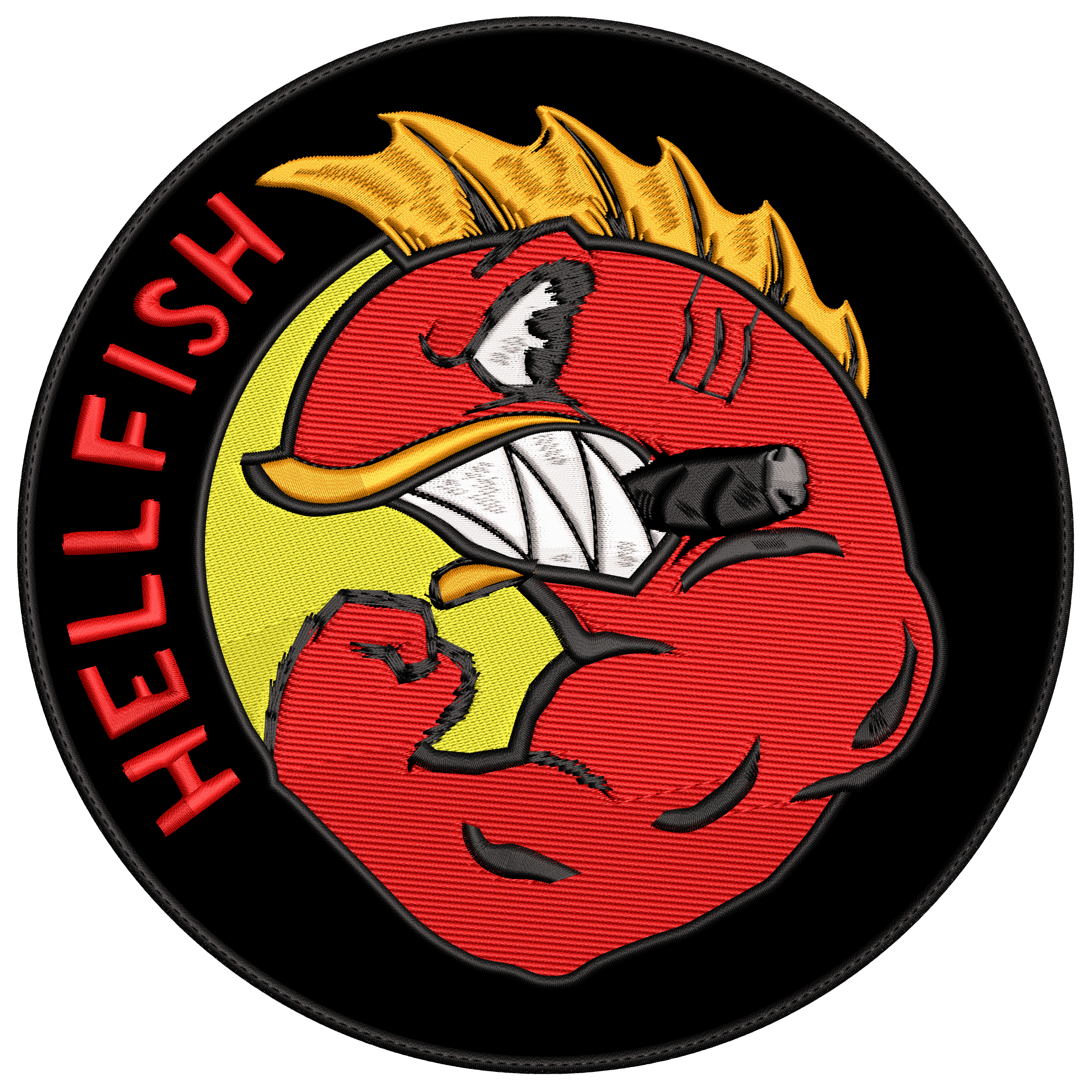 Espaldera Bordada HELLFISH Simpson