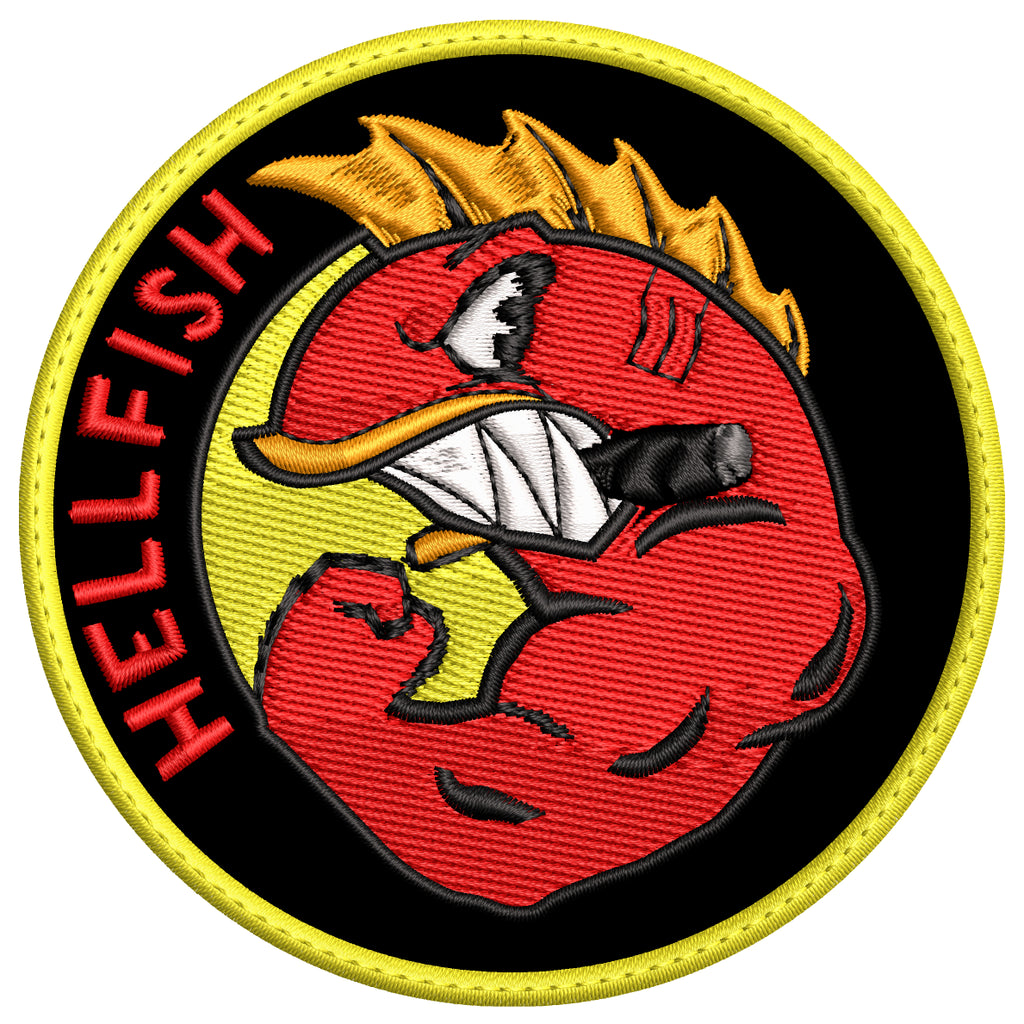 Espaldera Bordada HELLFISH Simpson