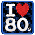 Parche Bordado I LOVE 80s