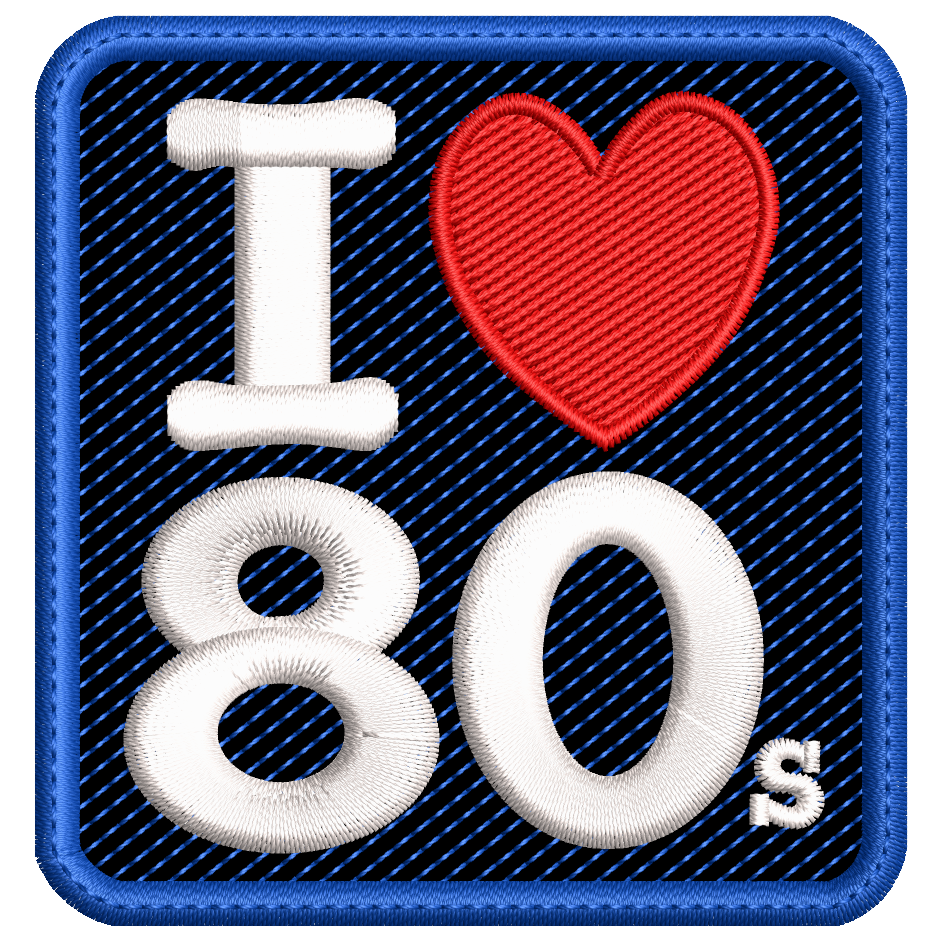 Parche Bordado I LOVE 80s