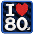 Parche Bordado I LOVE 80s