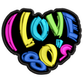 Parche Bordado I LOVE 80s