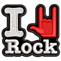 Parche Bordado Mini I LOVE ROCK