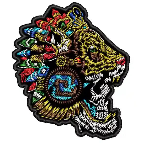 Parche Bordado GUERRERO JAGUAR AZTECA