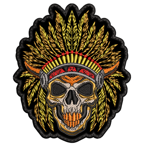 Parche Bordado INDIO CALAVERA