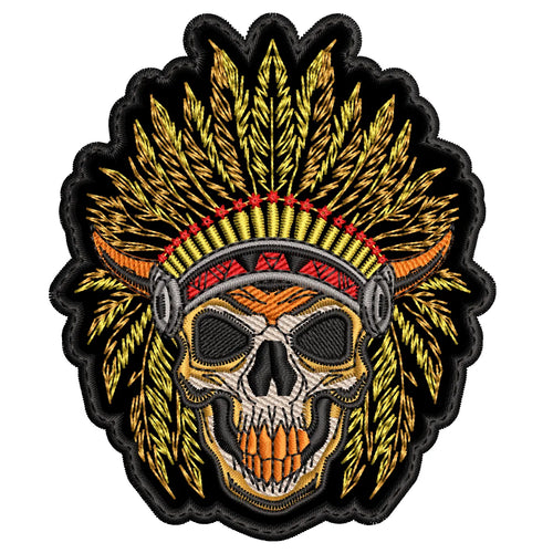 Parche Bordado INDIO CALAVERA
