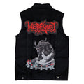 Chaleco de mezclilla más espaldera bordada R WEREGOAT Black/Death Metal