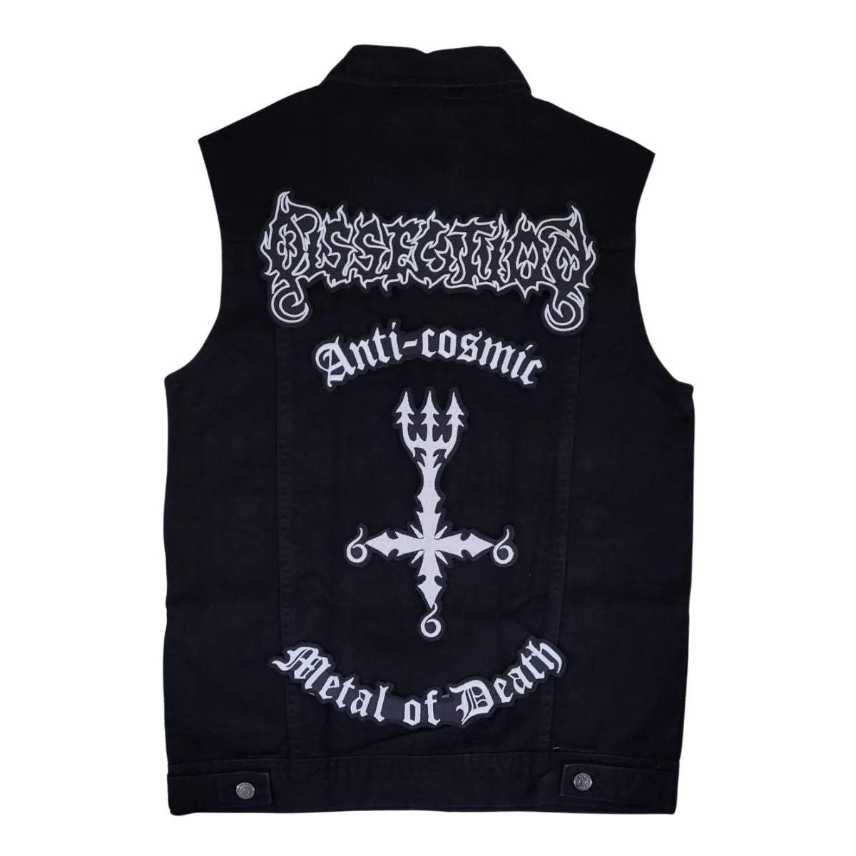 Chaleco de mezclilla más espaldera bordada DISSECTION Black Metal Melódico
