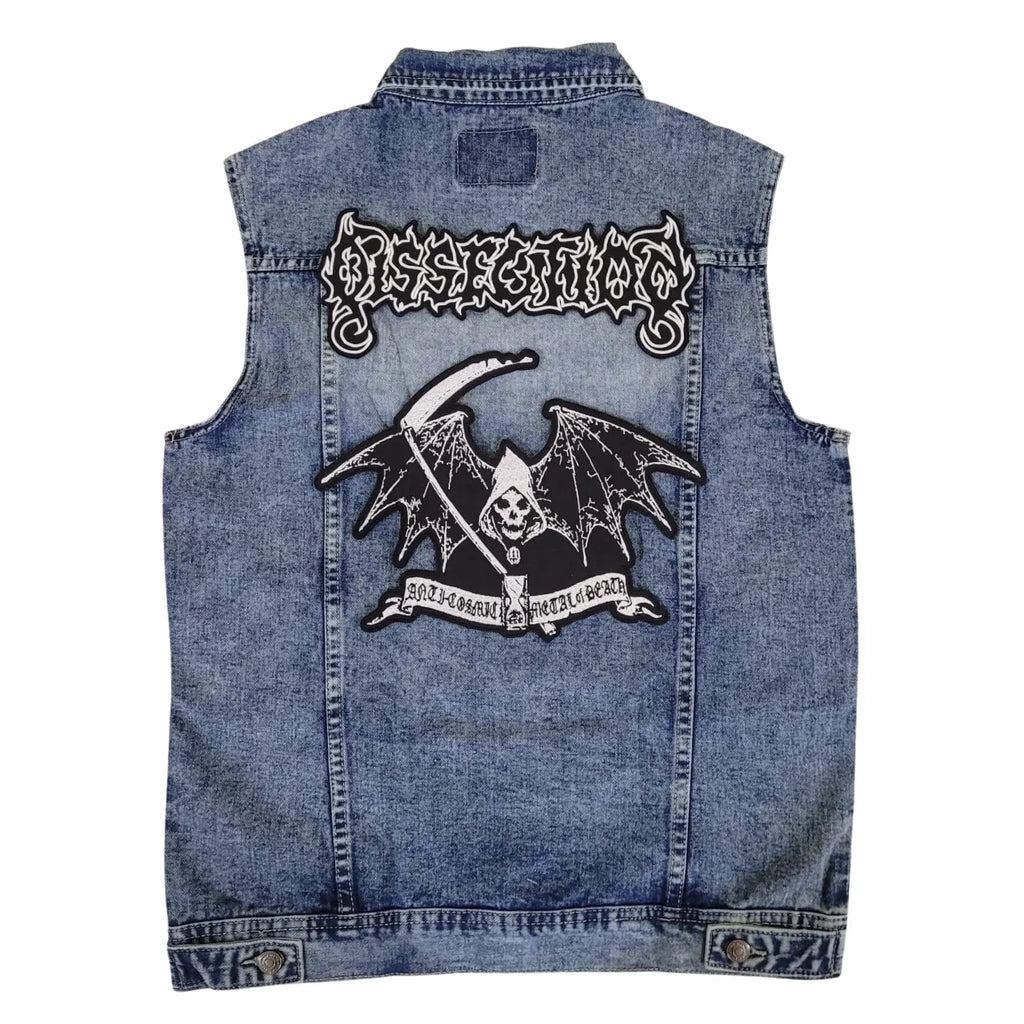 Chaleco de mezclilla más espaldera bordada DISSECTION Black Metal Melódico