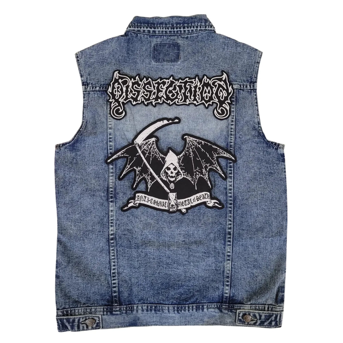 Chaleco de mezclilla más espaldera bordada DISSECTION Black Metal Melódico