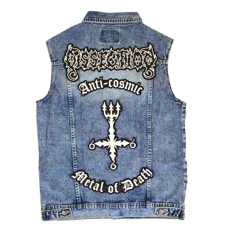 Chaleco de mezclilla más espaldera bordada DISSECTION Black Metal Melódico