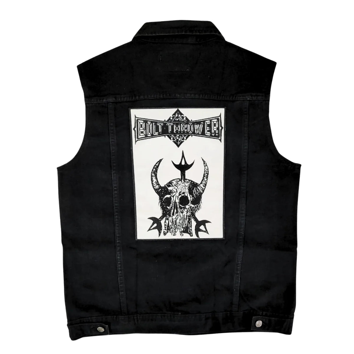 Chaleco de mezclilla más espaldera bordada BOLT THROWER Death Metal