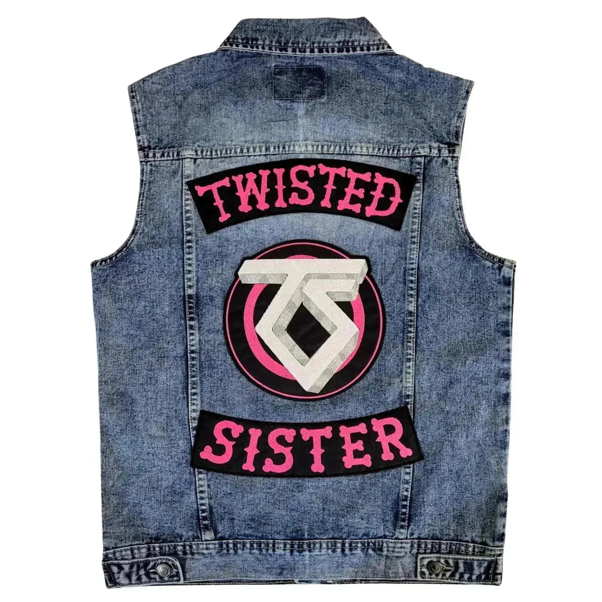 Chaleco de Mezclilla más Espaldera TWISTED SISTER Rock