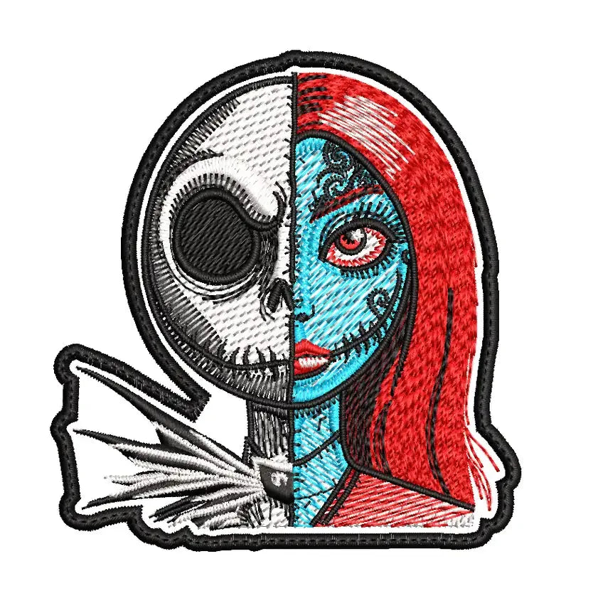 Parche Bordado JACK Y SALLY El Extraño Mundo De Jack 9X8.5CM