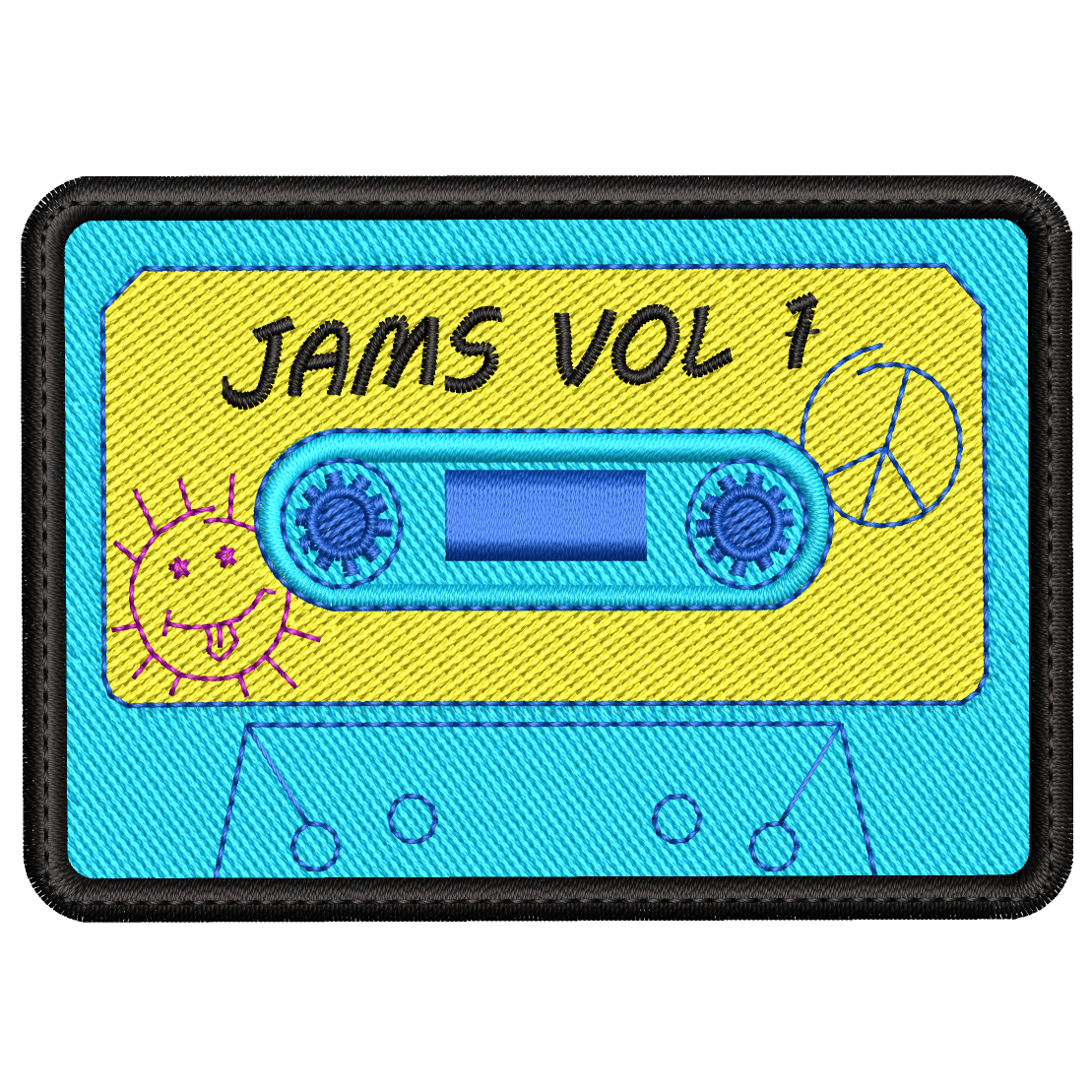 Parche Bordado CASETE JAMS VOL1 Amor y Paz