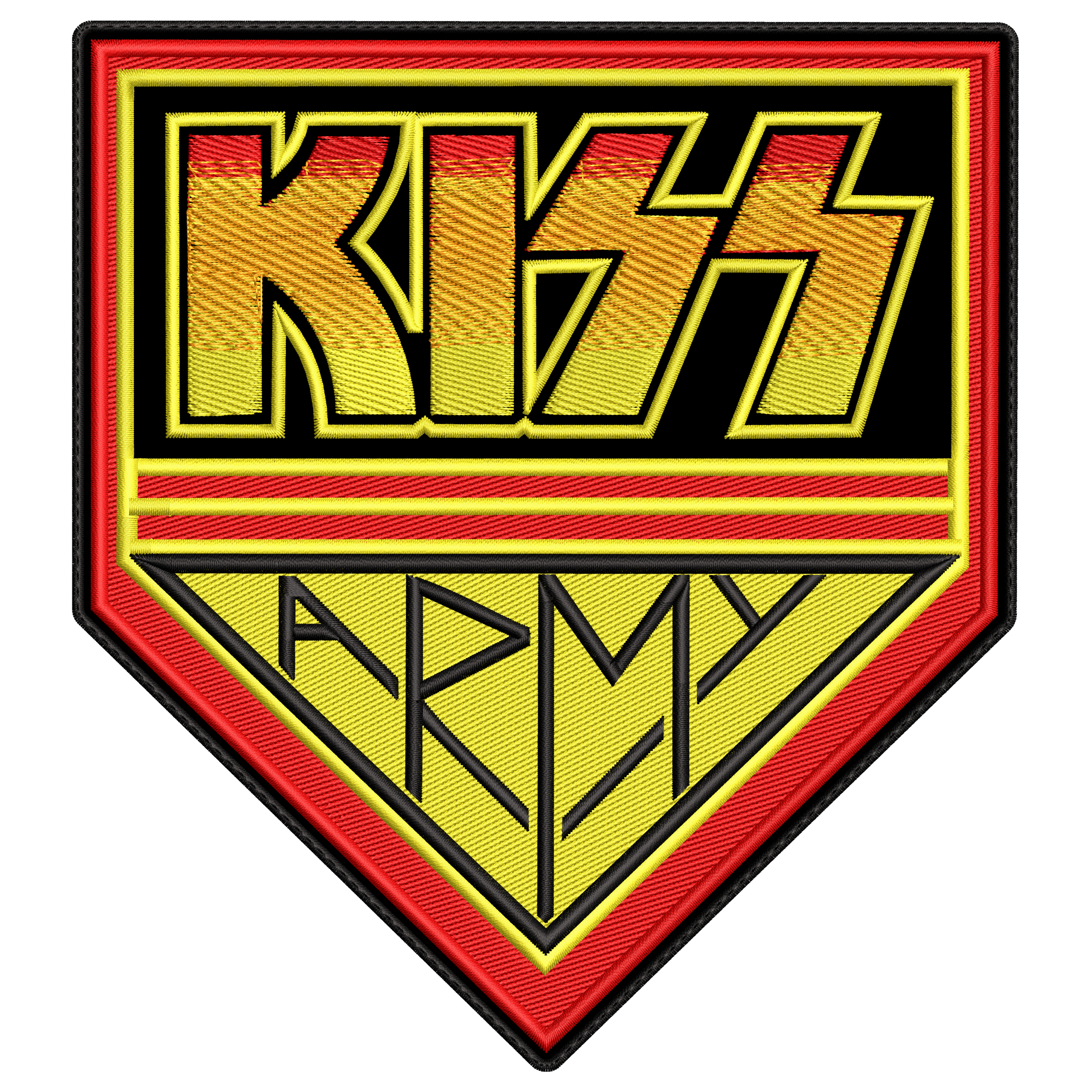 Espaldera Bordada KISS Hard Rock
