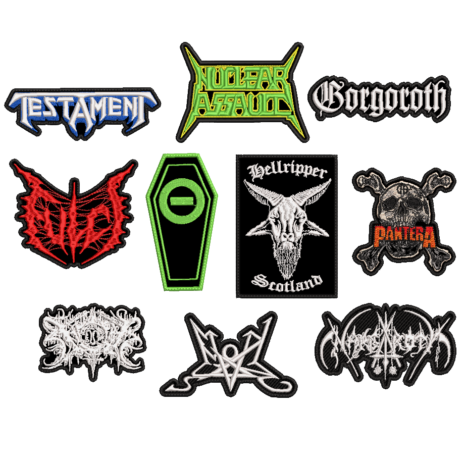 Pack 10 Parches Bordados BLACKPATCHES-La Casita del Metal