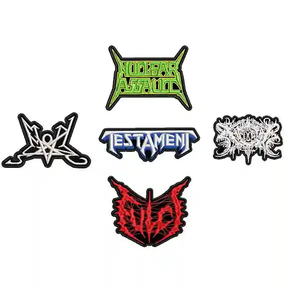 Pack 5 Parches Bordados BLACKPATCHES-La Casita del Metal