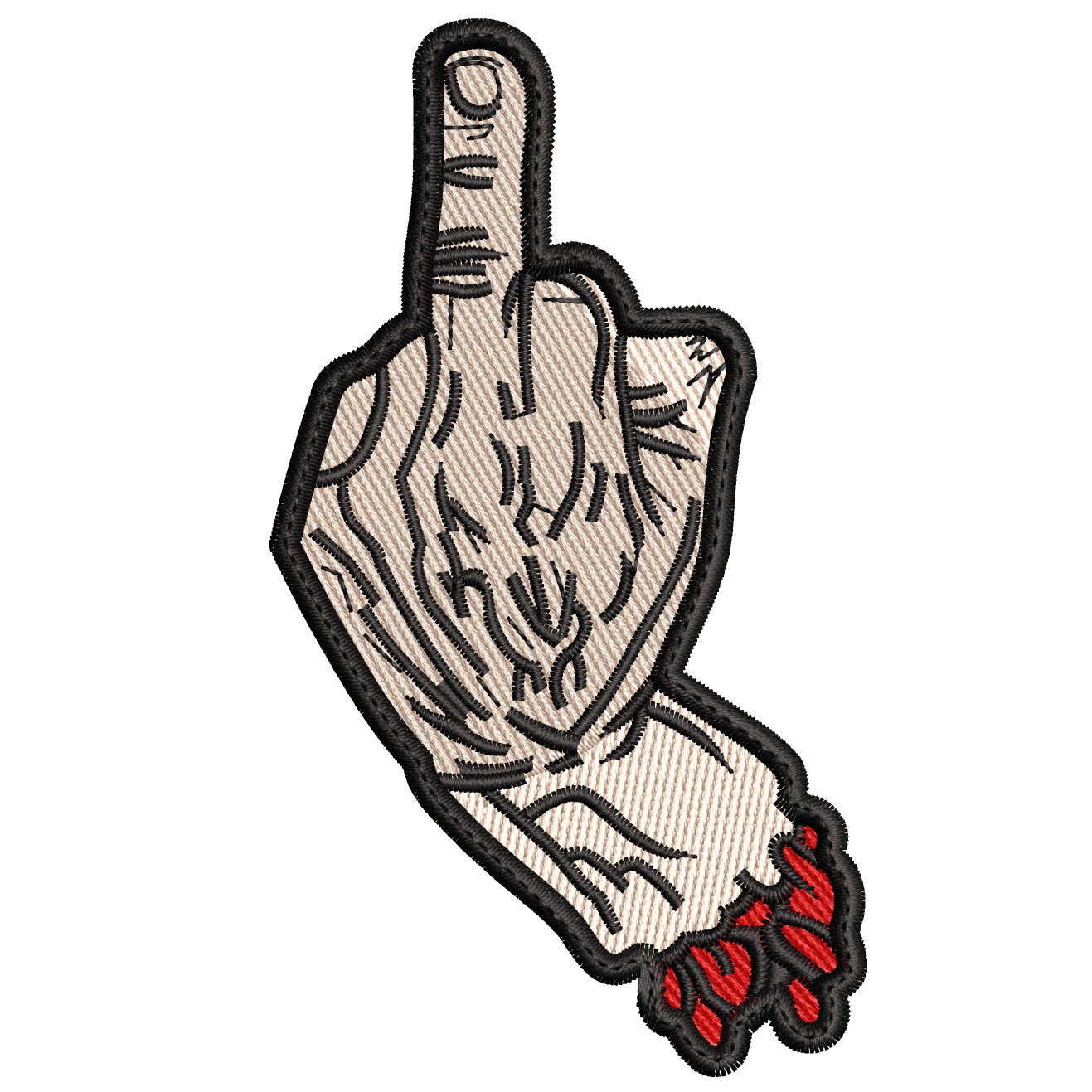 Parche Bordado MANO FUCK METALERA