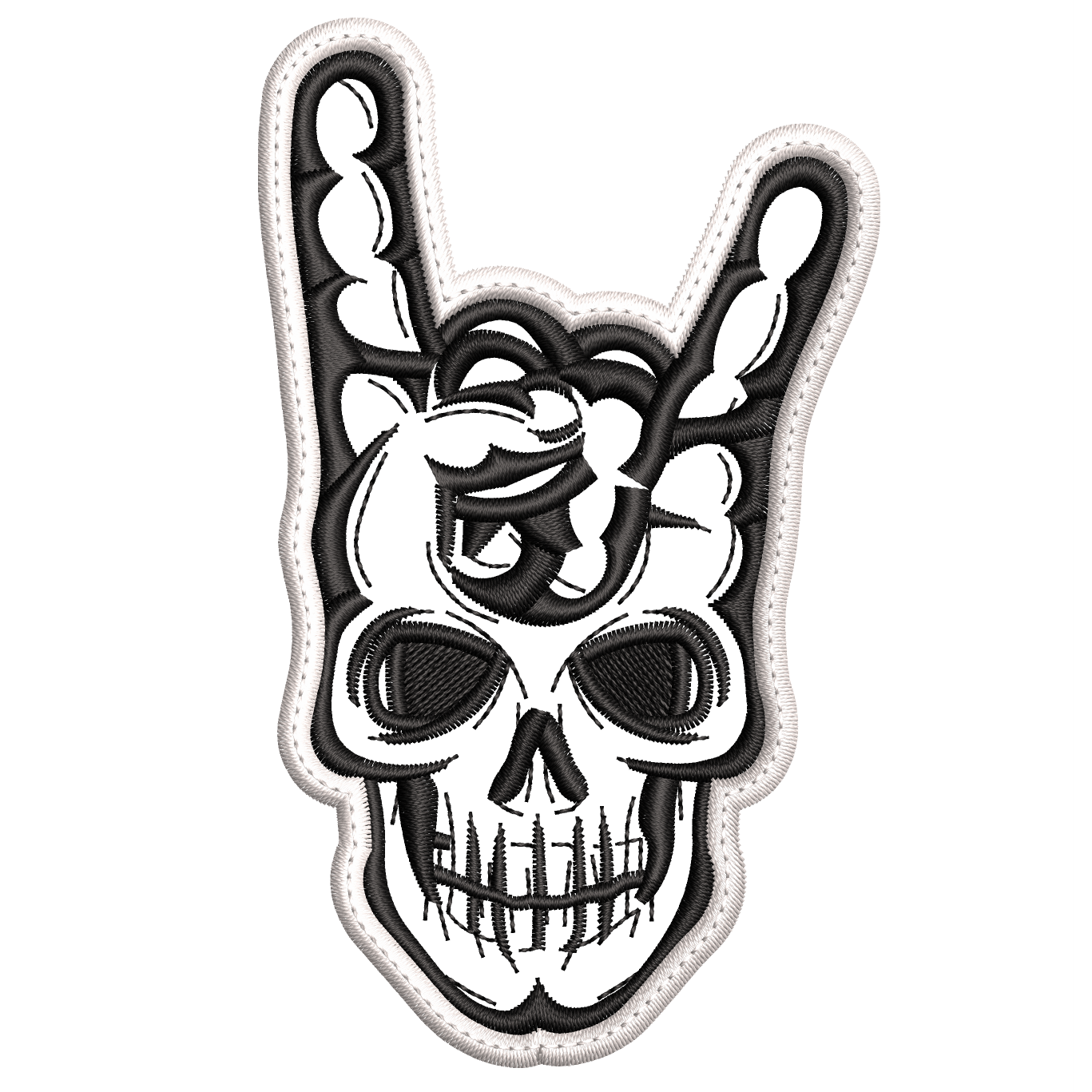 Parche Bordado CALAVERA MANO