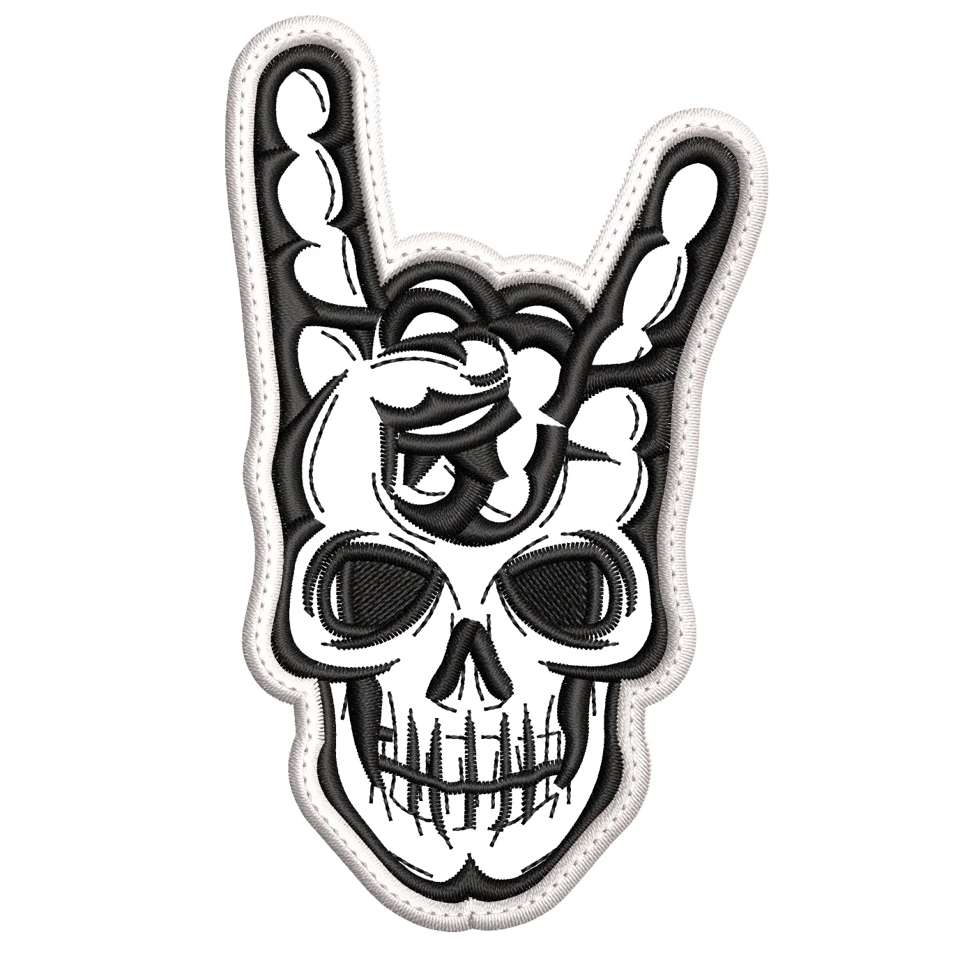 Parche Bordado CALAVERA MANO