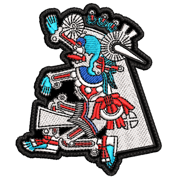 Parche Bordado MICTLANTECUHTLI Dios Azteca