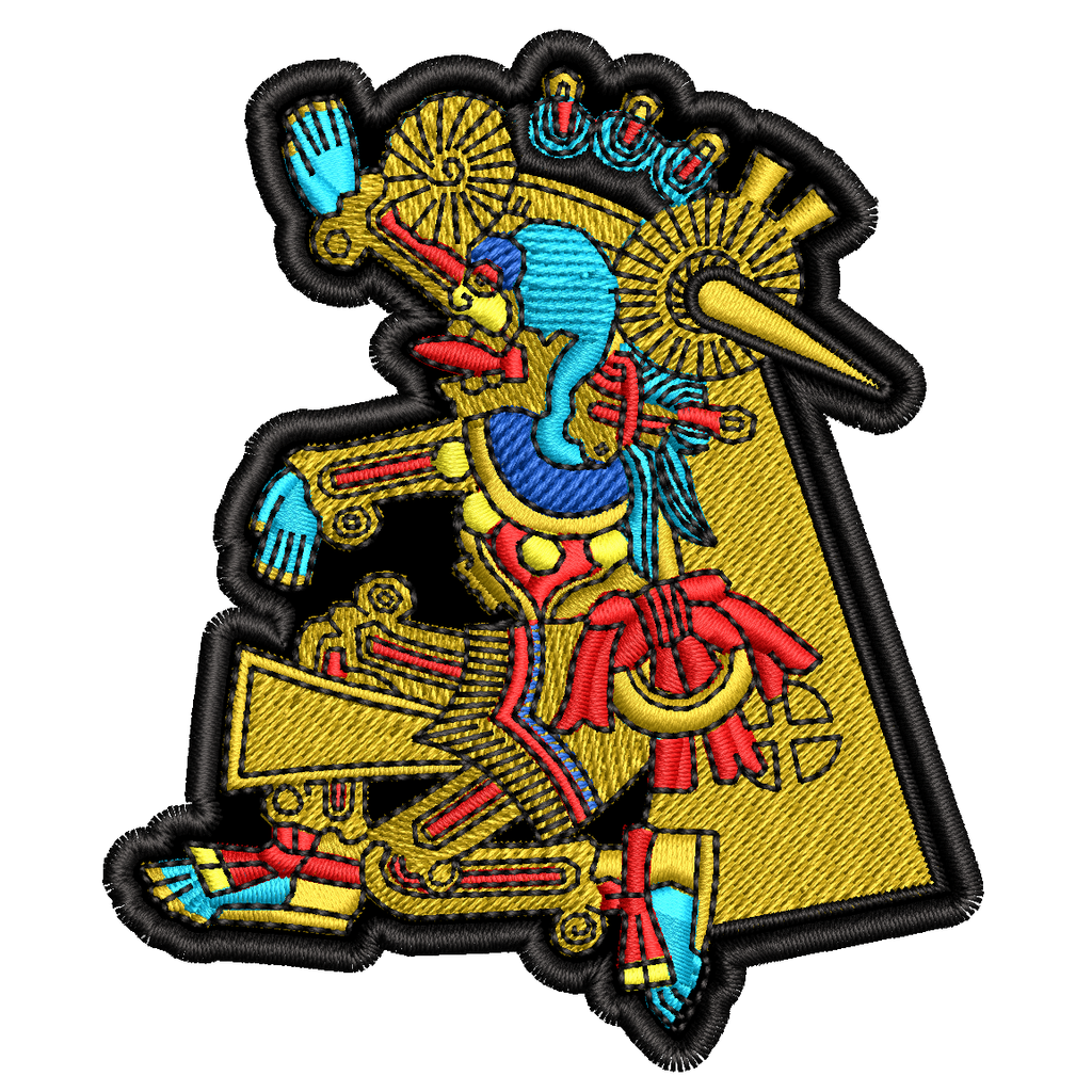 Parche Bordado MICTLANTECUHTLI Dios Azteca