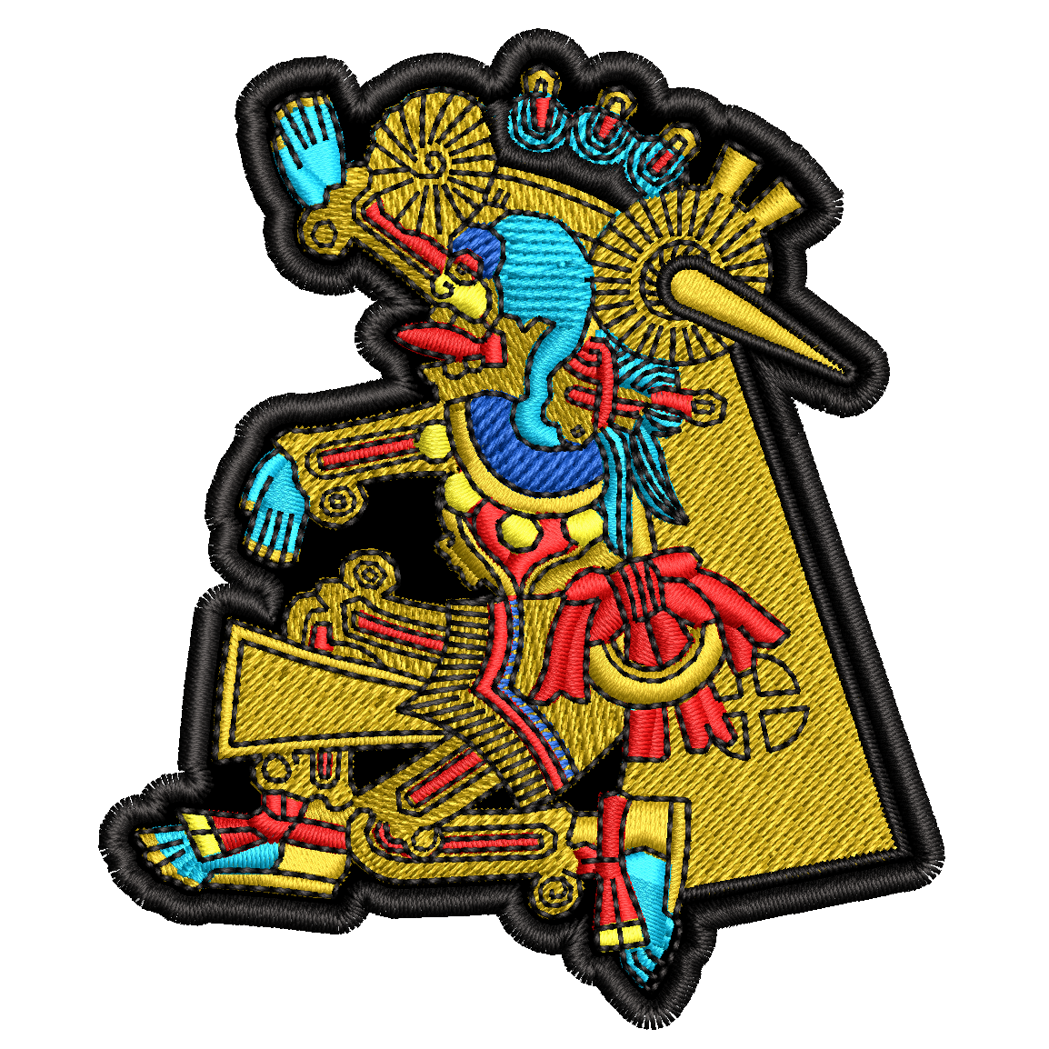 Parche Bordado MICTLANTECUHTLI Dios Azteca