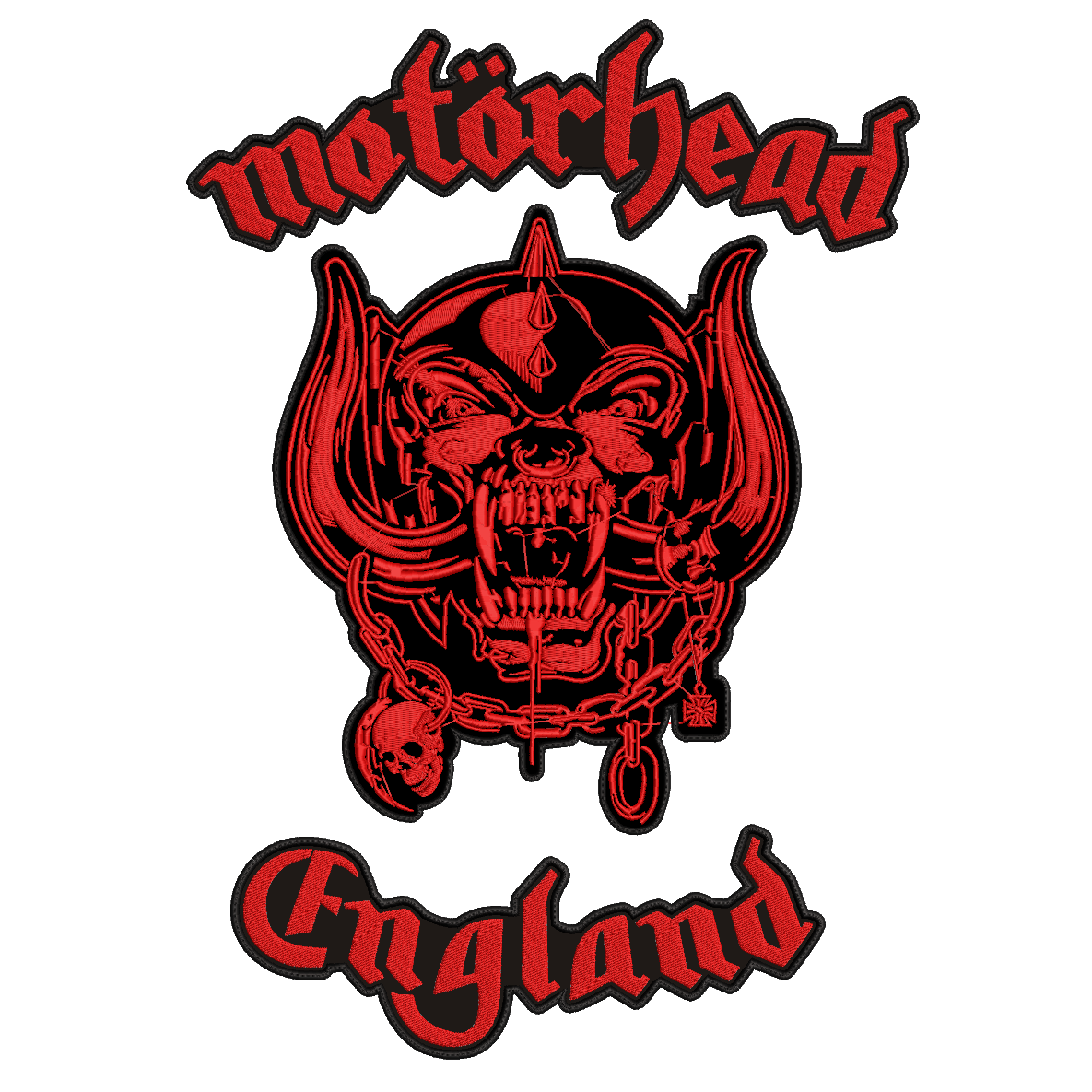 Espaldera Bordada MOTORHEAD ENGLAND Heavy Metal