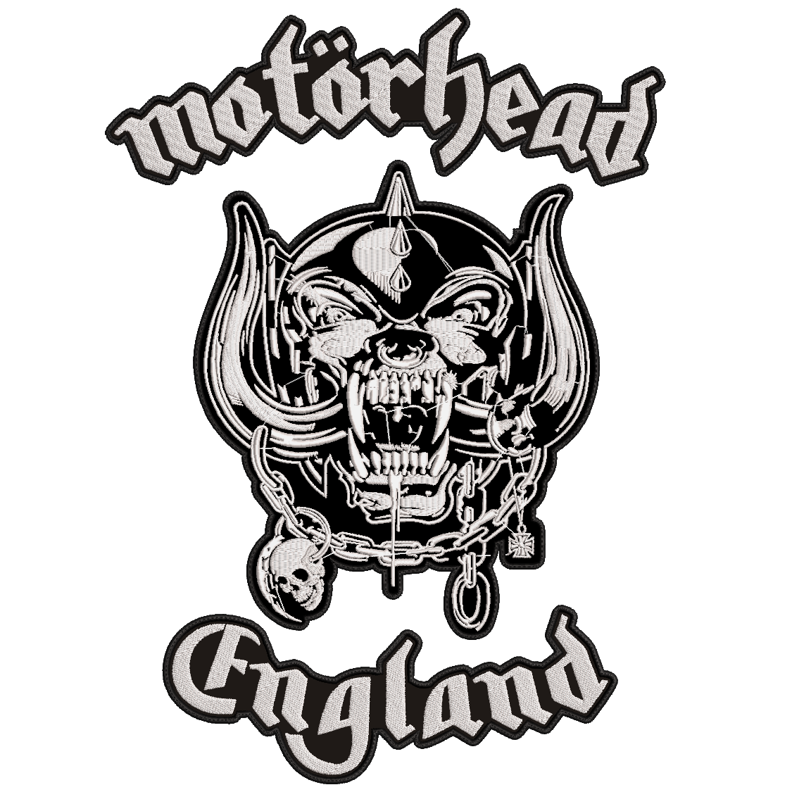 Espaldera Bordada MOTORHEAD ENGLAND Heavy Metal
