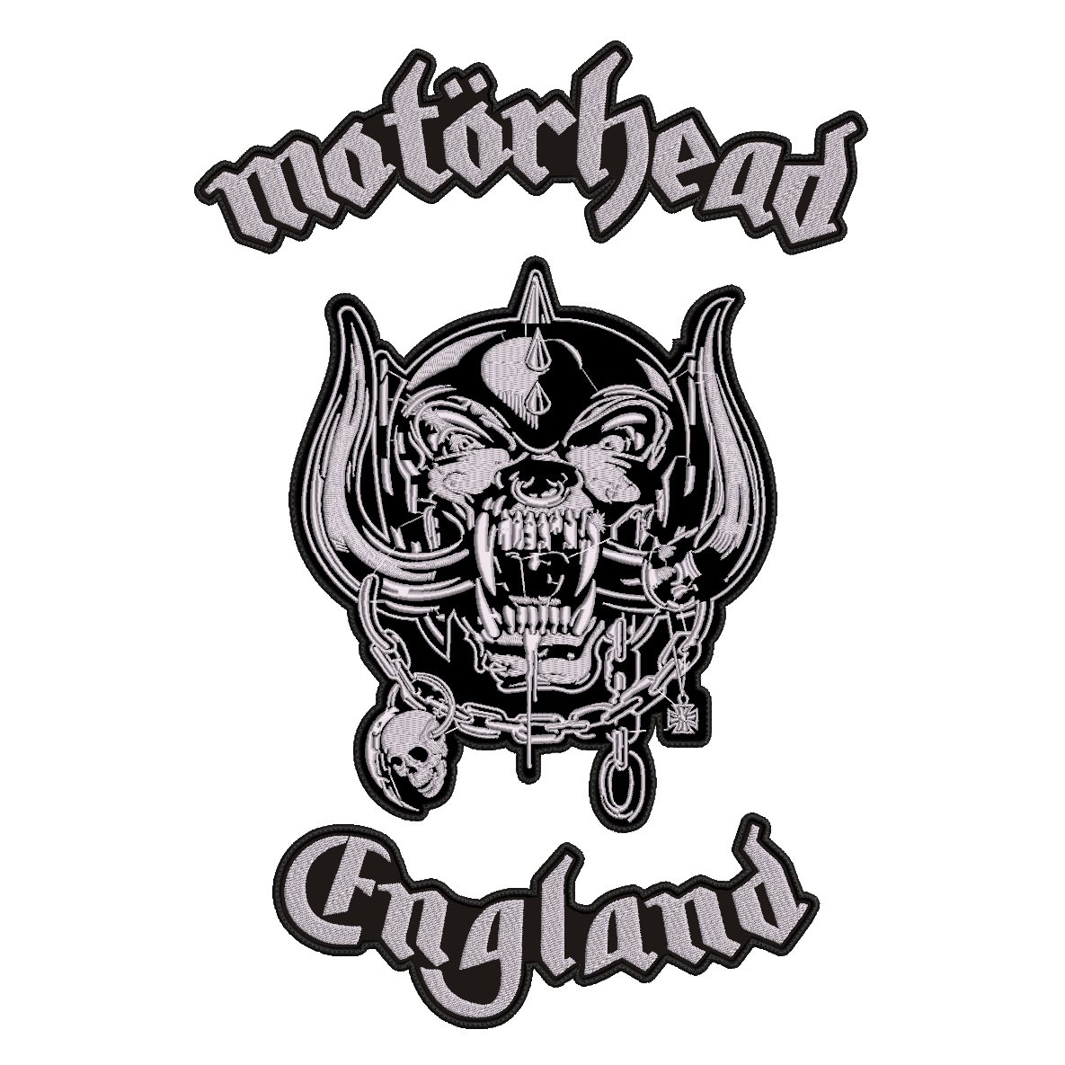 Espaldera Bordada MOTORHEAD ENGLAND Heavy Metal