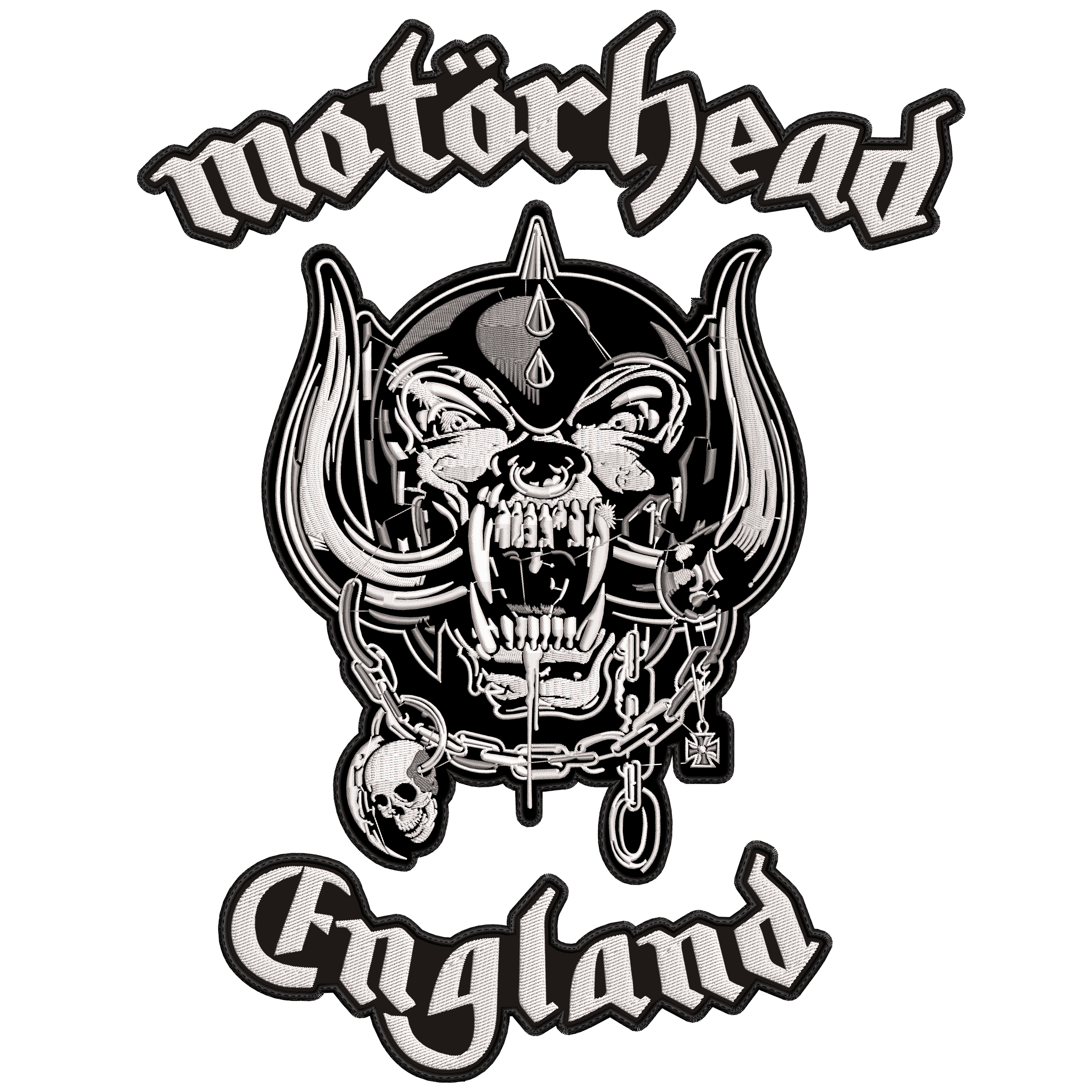 Espaldera Bordada MOTORHEAD ENGLAND Heavy Metal