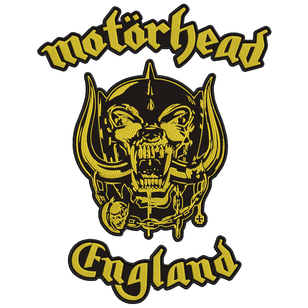 Espaldera Bordada MOTORHEAD ENGLAND Heavy Metal