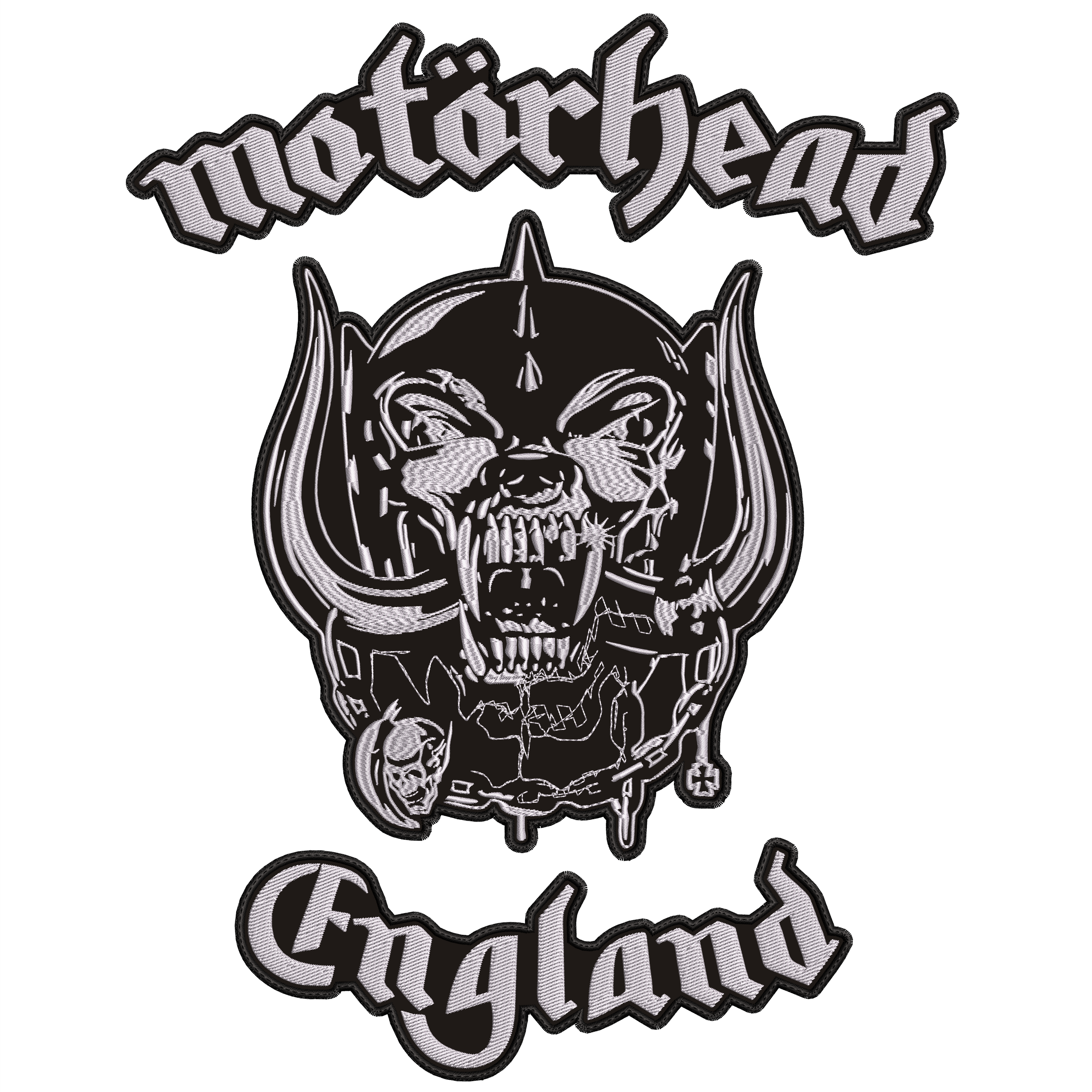 Espaldera Bordada MOTORHEAD ENGLAND Heavy Metal