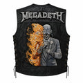 Chaleco de piel original más espaldera bordada MEGADETH Thrash Metal