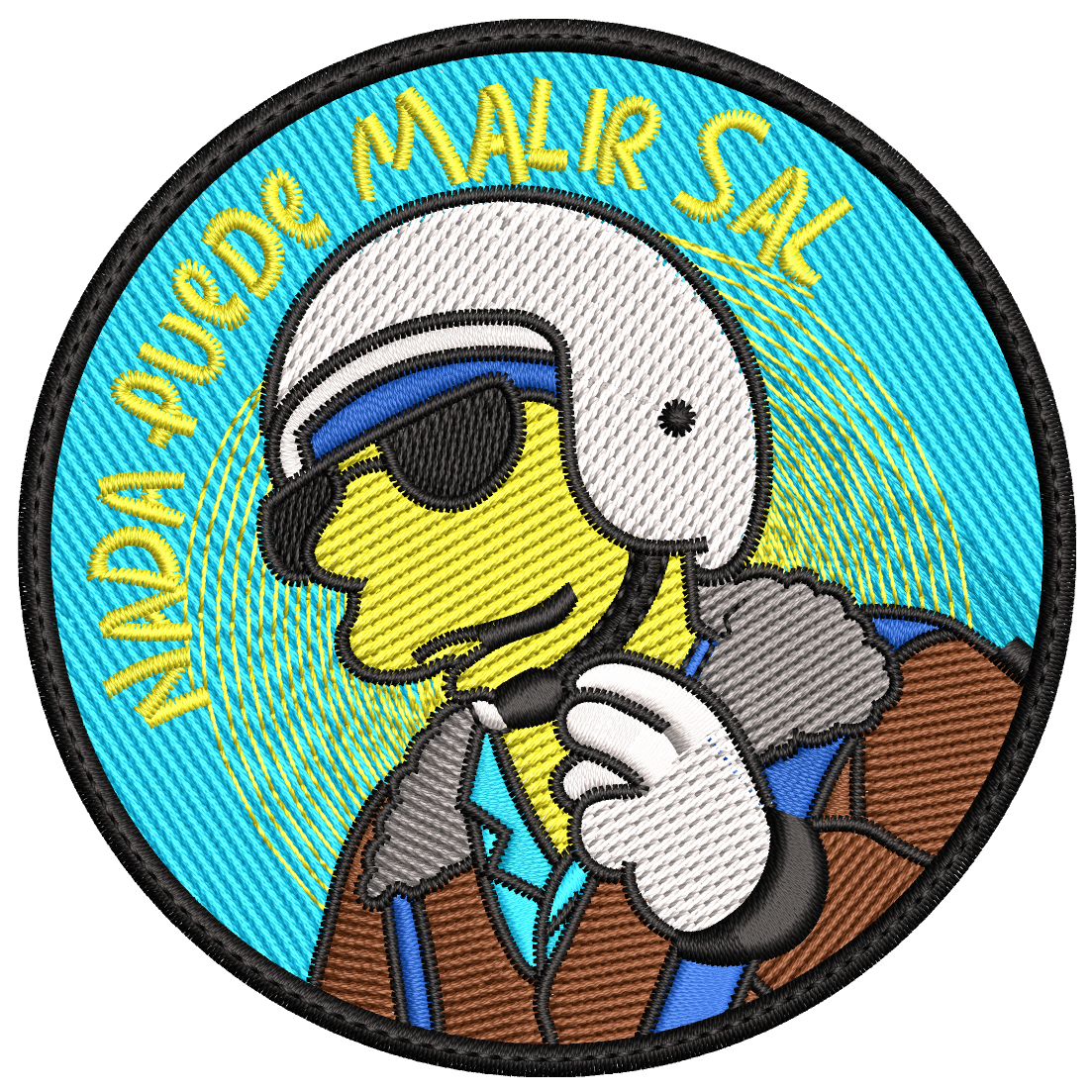 Parche Bordado NADA PUEDE SALIR MAL, Simpsons