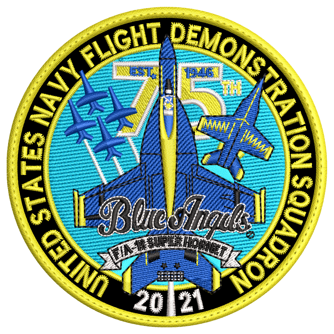 Parche Bordado NAVY FLIGHT DEMOSTRATION SQUADRON Blue Angels