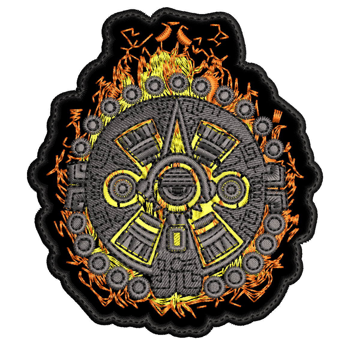Parche Bordado PIEDRA DEL SOL AZTECA