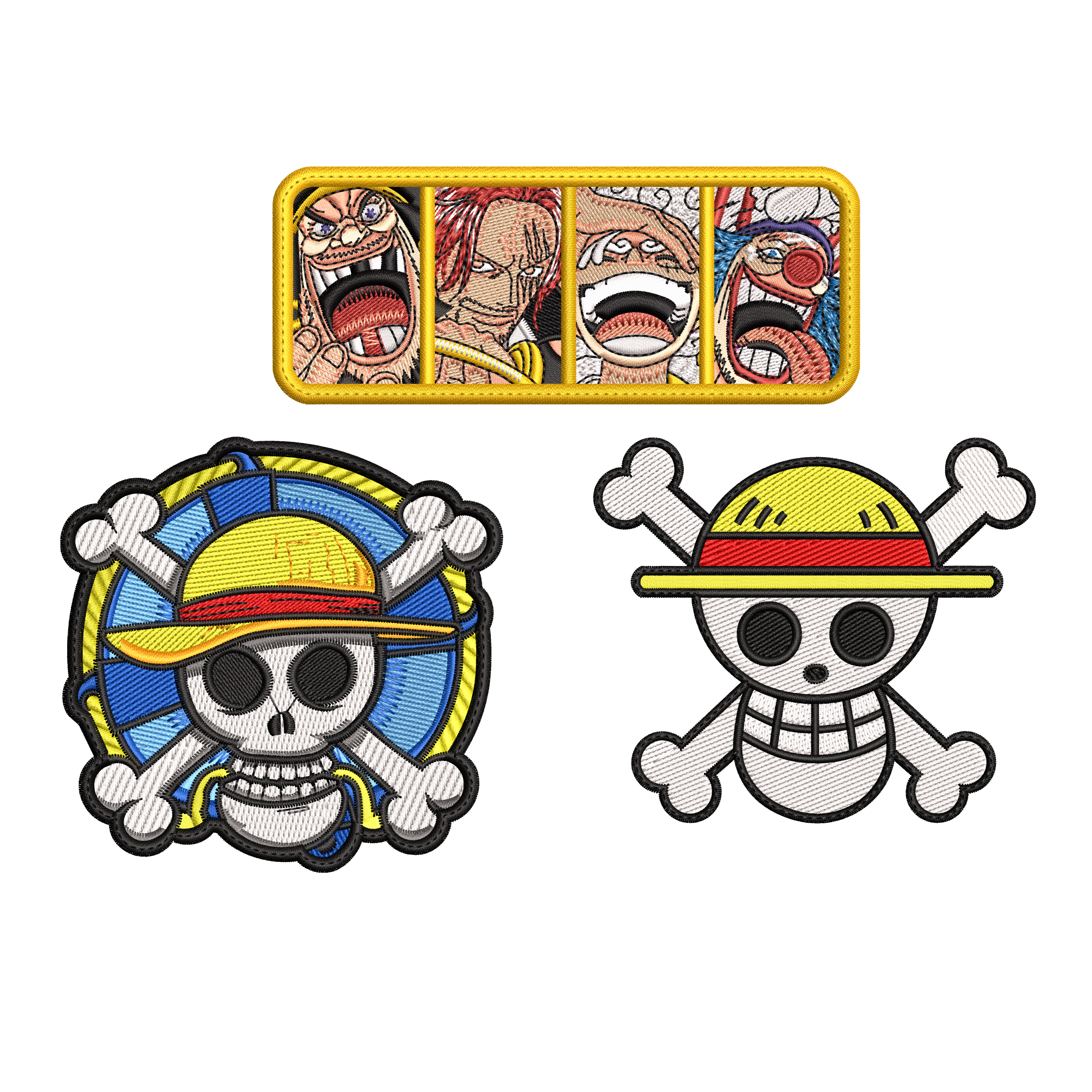 Pack Parches Bordados ONE PIECE