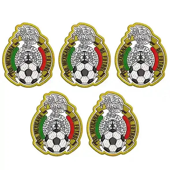 Pack 5 Parches Bordados MEXICO MUNDIAL