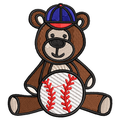Parche Bordado OSITO BASEBALL