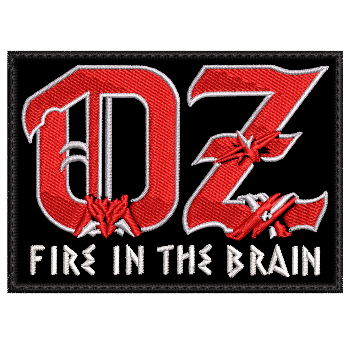 Parche Bordado OZ FIRE IN THE BRAIN Heavy metal