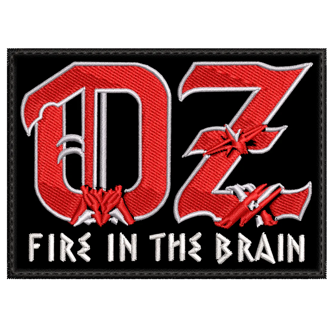 Parche Bordado OZ FIRE IN THE BRAIN Heavy metal