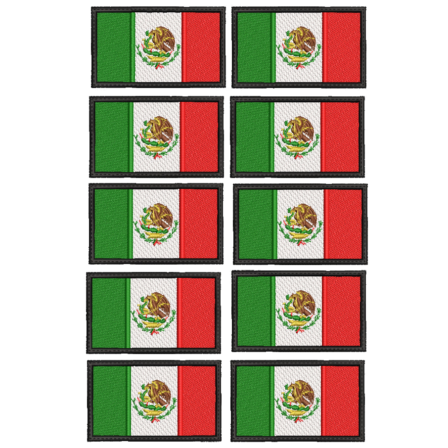 Pack Parches Bordados Mini BANDERA MEXICO