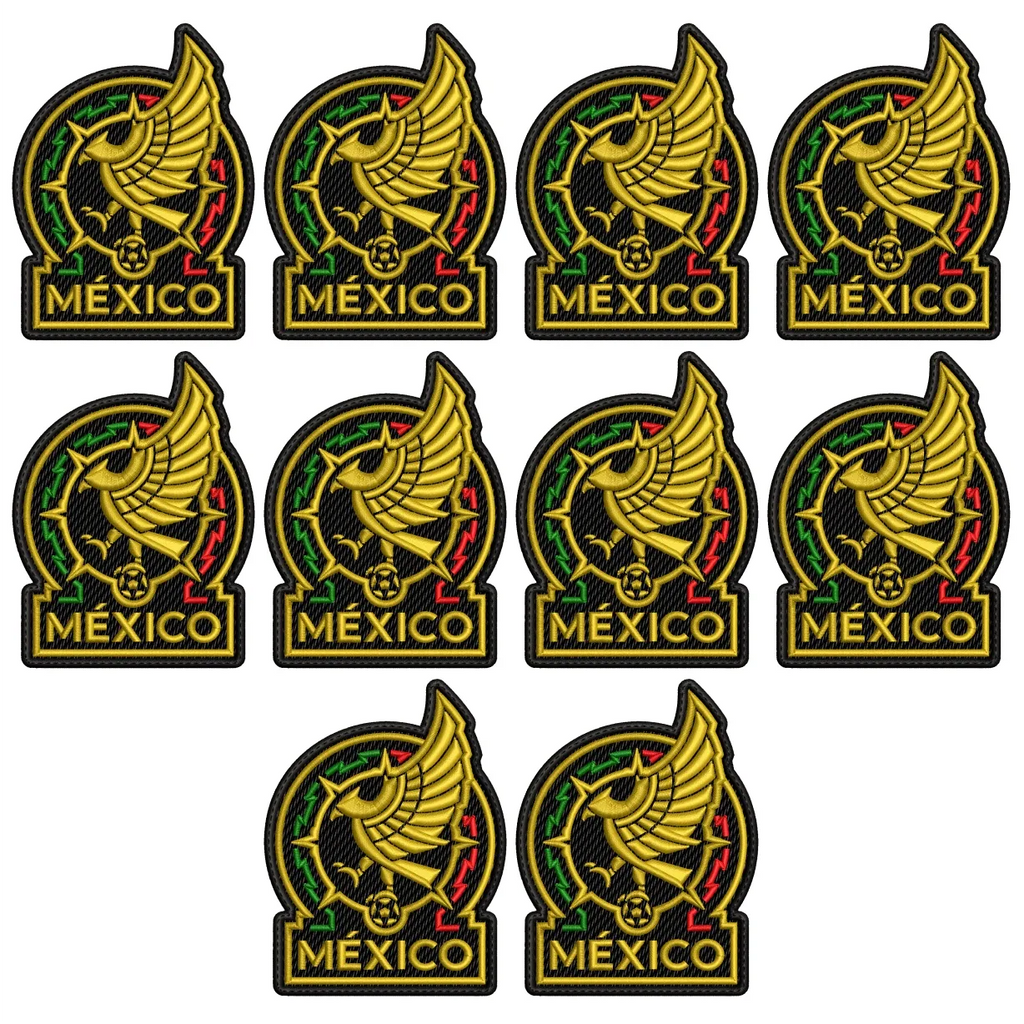 Pack 10 Parches Bordados MEXICO MUNDIAL