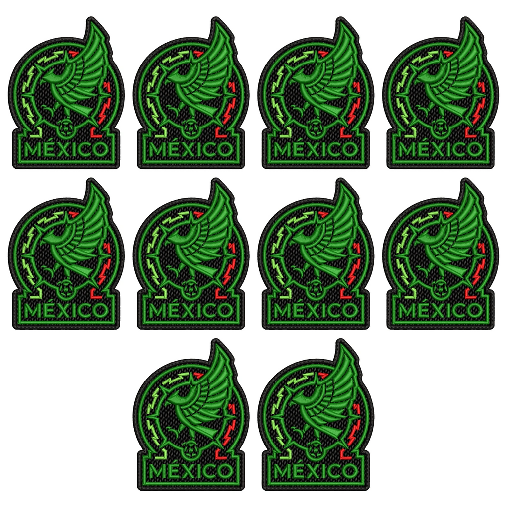 Pack 10 Parches Bordados MEXICO MUNDIAL