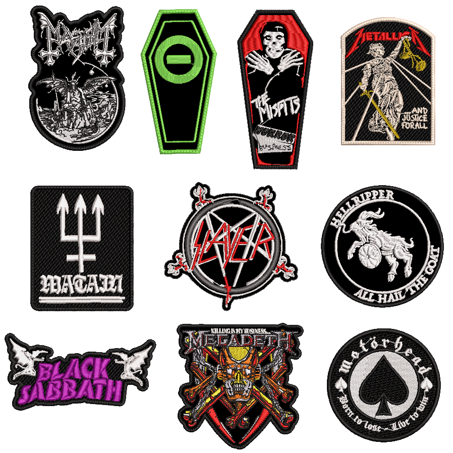 Pack 10 Parches Bordados BLACKPATCHES-Lizelich11
