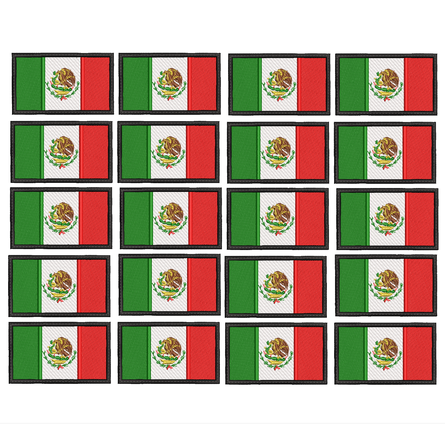 Pack Parches Bordados Mini BANDERA MEXICO