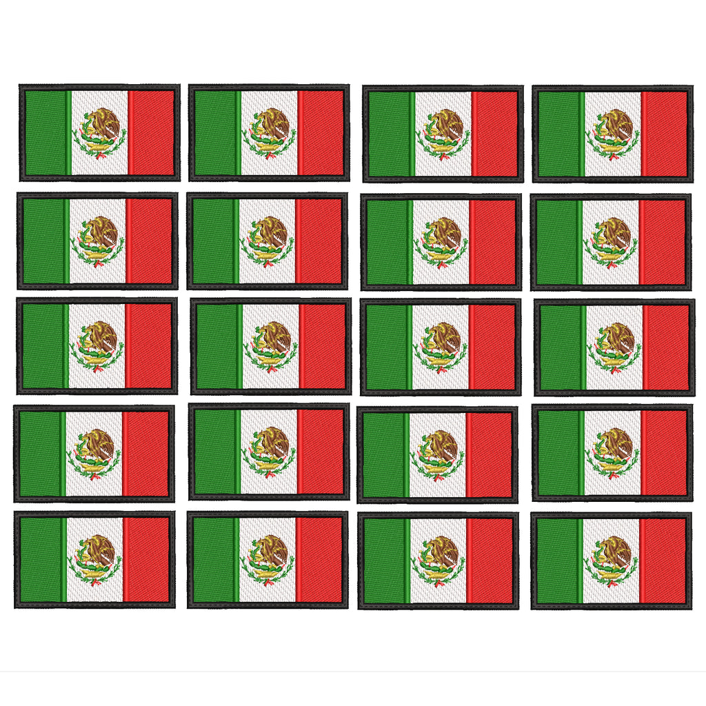 Pack Parches Bordados Mini BANDERA MEXICO