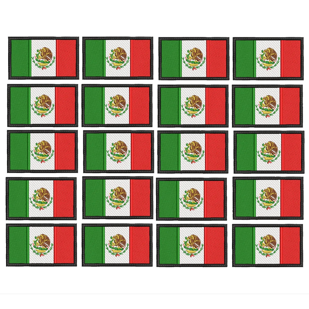 Pack Parches Bordados BANDERA MEXICO